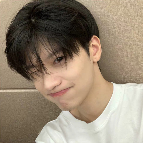 Wig men's short hair Korean style handsome men's short straight hair with bangs students fluffy daily full headgear manufacturer wholesale