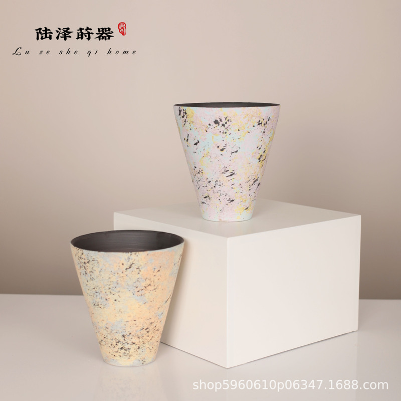 Chinese-Style Design Orchid Ceramic Flower Pot, Coarse Pottery Clay Green Plant Pot, Unglazed Breathable Pottery Pot Chinese-Style Design Orchid Ceramic Flower Pot, Coarse Pottery Clay Green Plant Pot, Unglazed Breathable Pottery Pot