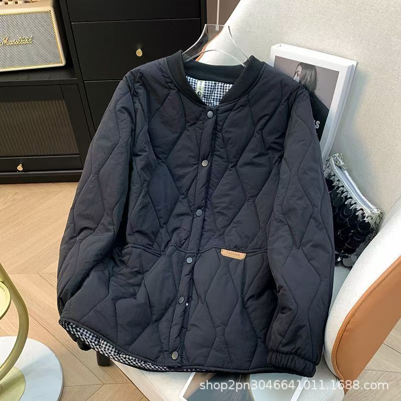 Plus-Size 2024 Quilted Cotton Jacket, Warm Autumn and Winter Thickened New Style, Lightweight Loose Cotton Coat Plus-Size 2024 Quilted Cotton Jacket, Warm Autumn and Winter Thickened New Style, Lightweight Loose Cotton Coat