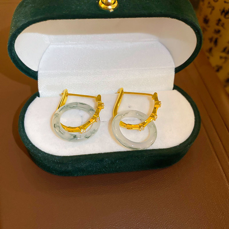 Pendientes de doble cara de la Perla del diamante de la aguja de plata Corea del Sur ins elegante pendientes de estilo frío pendientes de diseño de moda para las mujeres