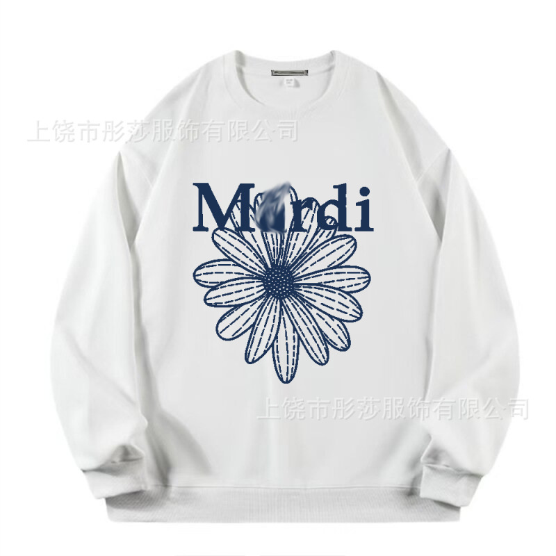 2025新款印花现货韩国潮牌Mardi卫衣女小雏菊圆领上衣一件代发|undefined