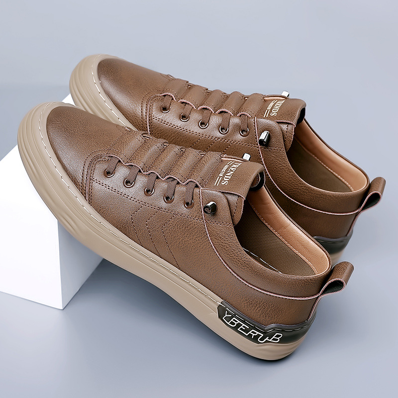 2025 primavera nuevos zapatos de cuero hombre moda casual versátil zapatos de cuero de negocios de hombre al por mayor image 4