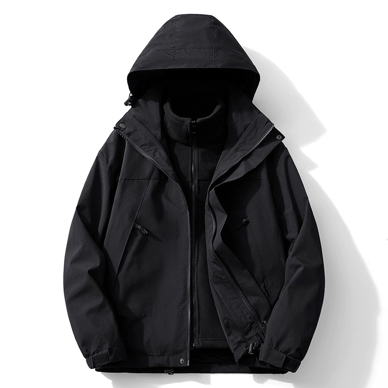 Travel climbing waterproof windproof autumn jacket for men and women, three in one