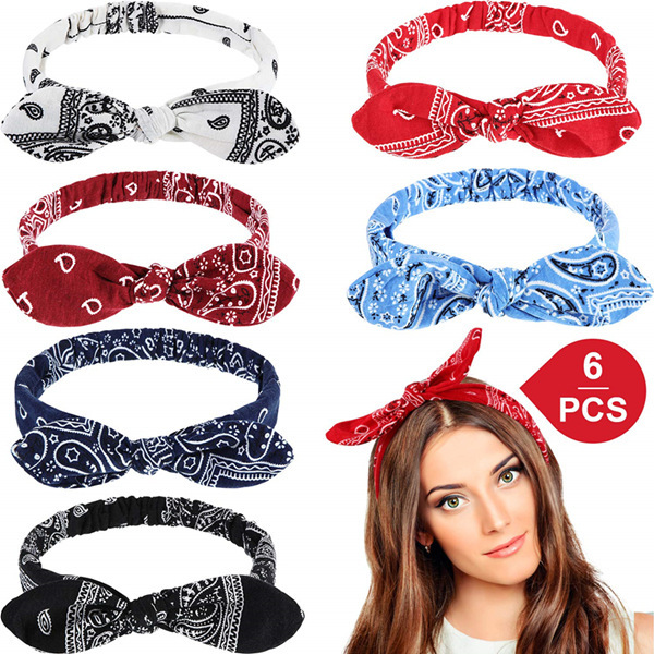 Simple Style Knot Cloth Printing Pleated Hair Band 1 Piece display picture 1