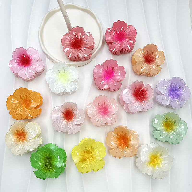 38g Weight Hair Clip, Hair Claws Hair Accessories Type 1 Piece Quantity Daily Occasion Resin Material Fish, Shark, Plumeria Pattern All Seasons Season Women's Gender Vacation, Sweet Style Vacation Sweet Women's Fish Shark Plumeria Resin Hair Clip Hair Claws 1