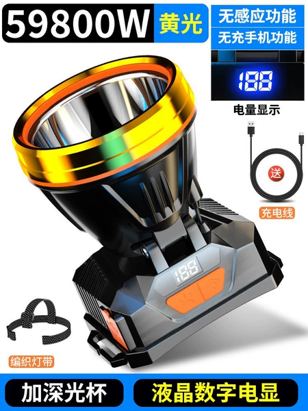 616A digital display yellow light [1500MA*2 sections + 45 chips + no induction + no charging mobile phone]