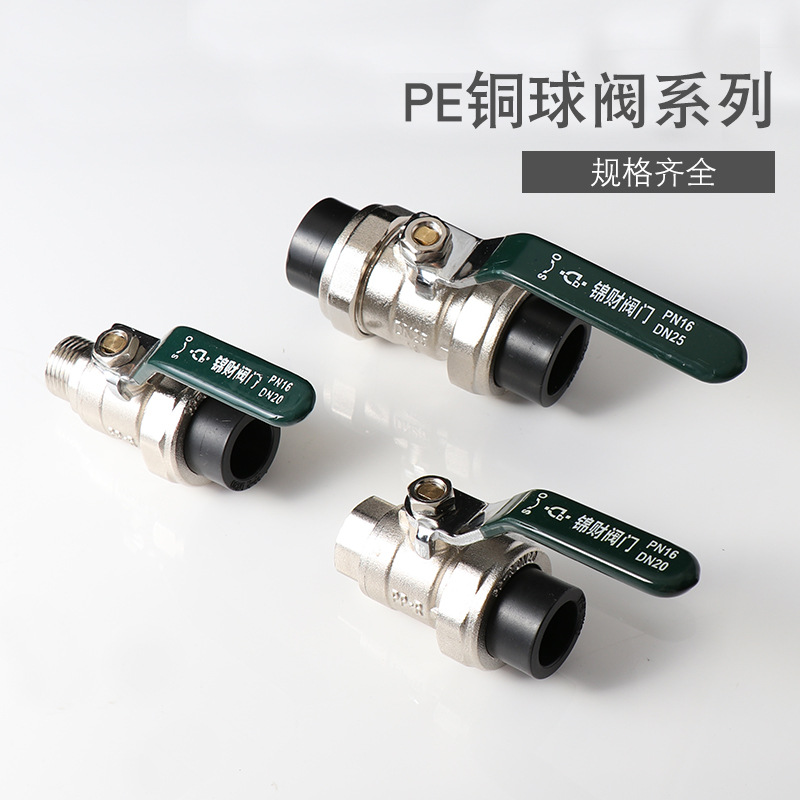 PE双头活接铜球阀单内丝单外丝球阀开关阀门水管材热熔配件202532