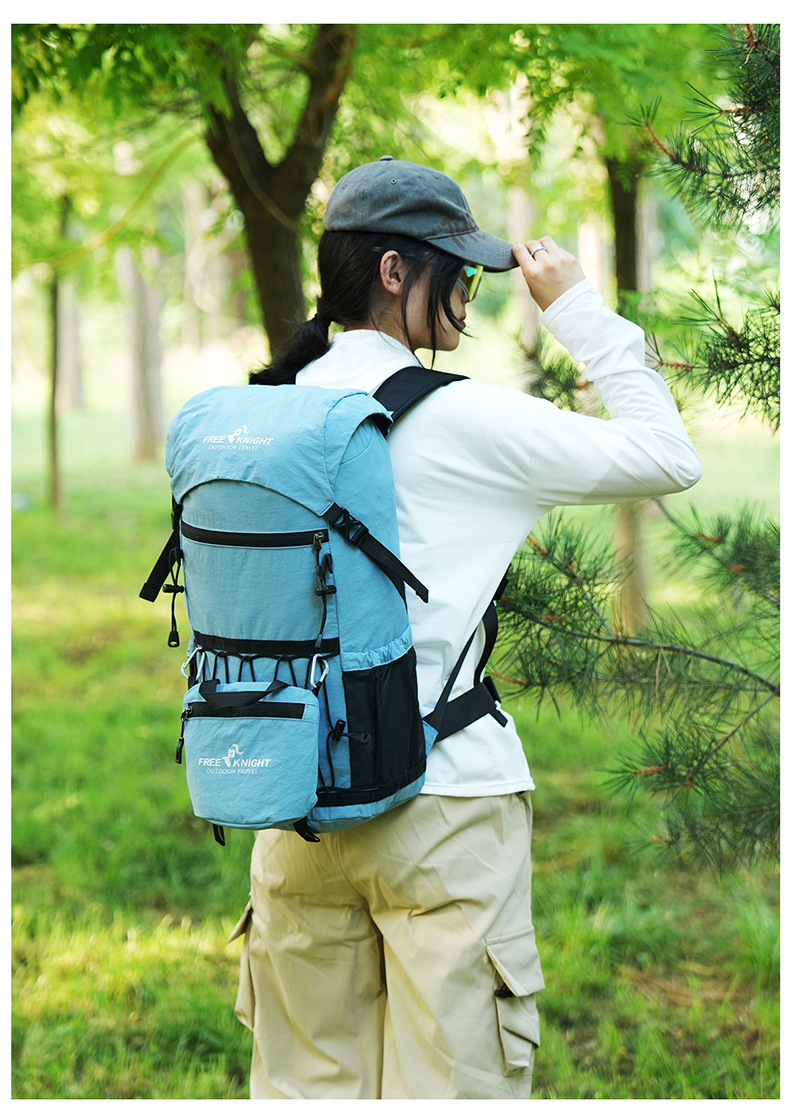 Hiking Backpack Waterproof Nylon Rucksack For Outdoor Camping_voghion.com