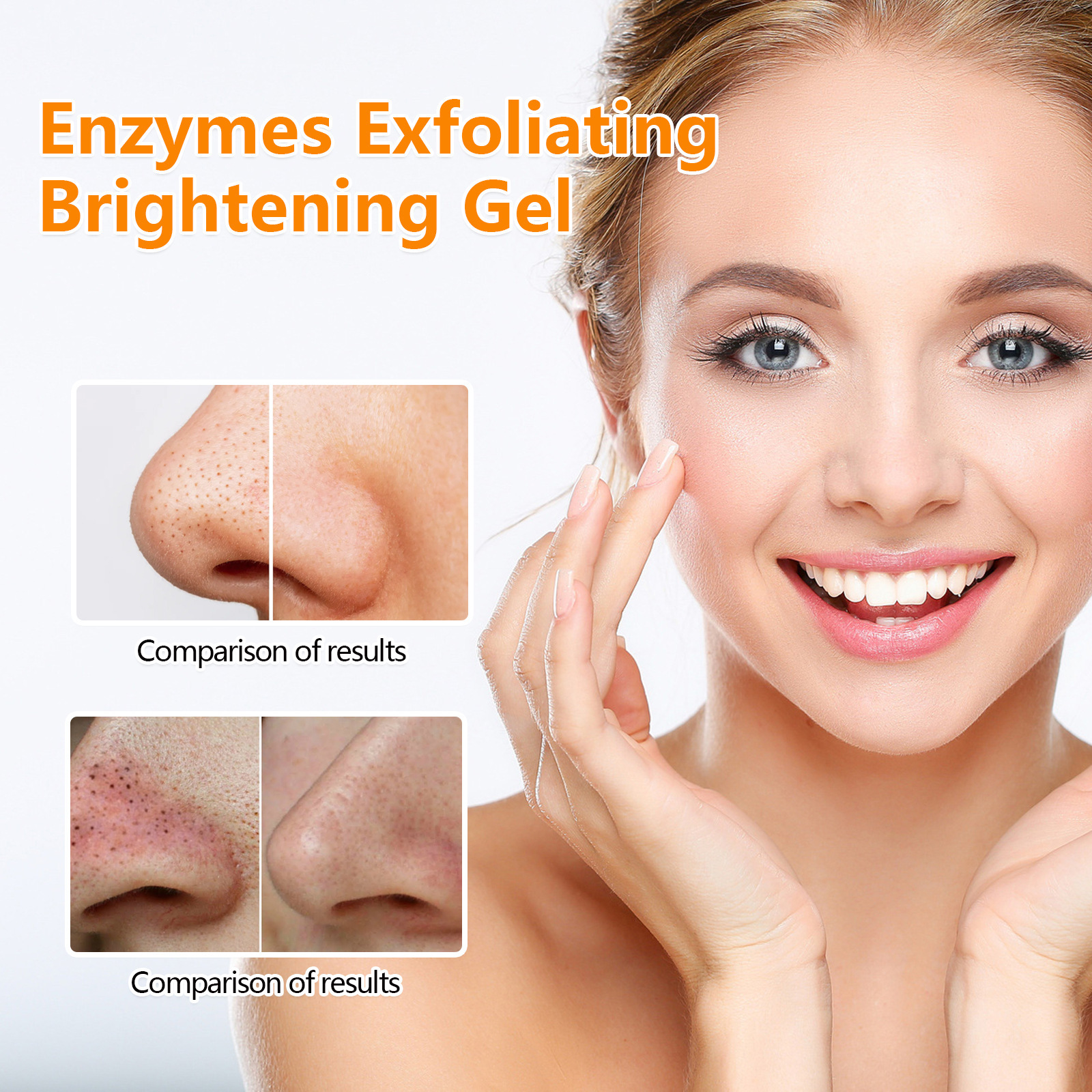 Hoygi exfoliante gel para los puntos negros esfoliante suave para los puntos negros contrae los poros para aclarar y suavizar la piel delicada.