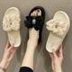 High-end bowknot sandals women's outdoor summer Online popular fashion platform cake heel thick-soled high-rise non-slip beach shoes