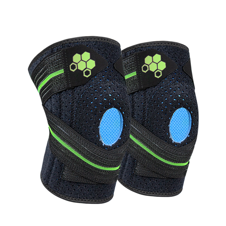 Equipo de protección deportes al aire libre rótula abierta silicona transpirable material de buceo primavera soporte presión rótula cubierta