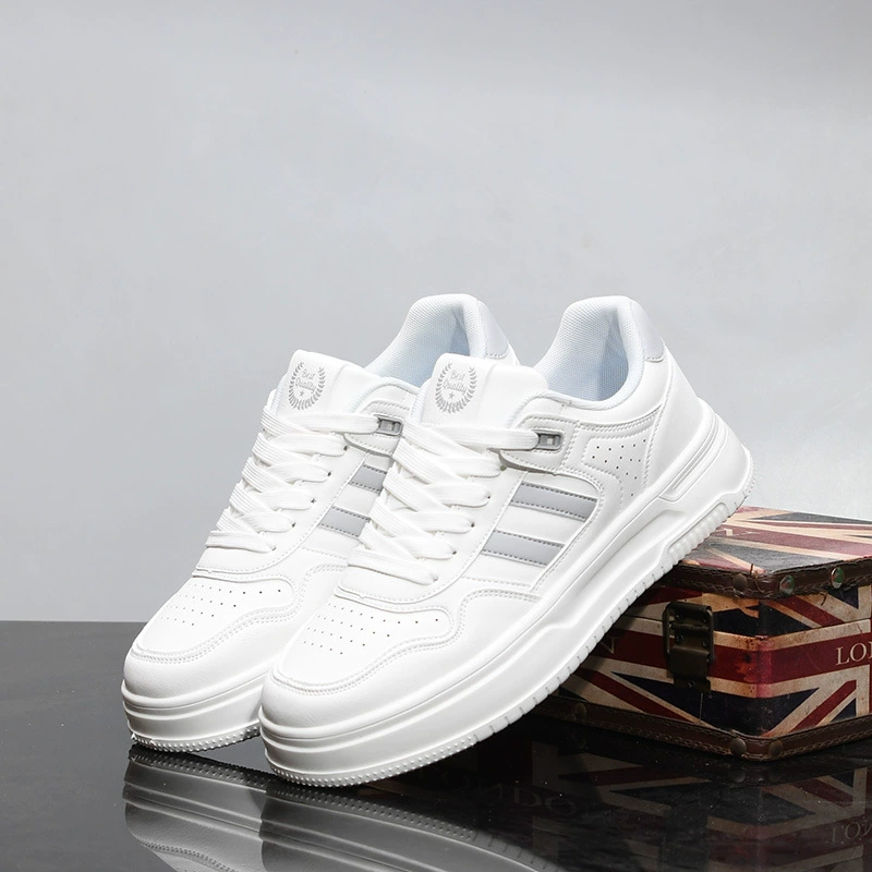 High‑platform breathable sneakers, white high‑top, soft sole, sizes 39–44