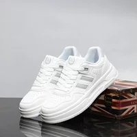 High‑platform breathable sneakers, white high‑top, soft sole, sizes 39–44
