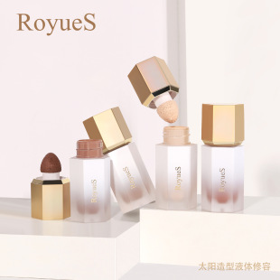 Cross-border hot sun repair liquid refraction light shadow matte brightening tear groove concealer bronze repair shadow 7ml