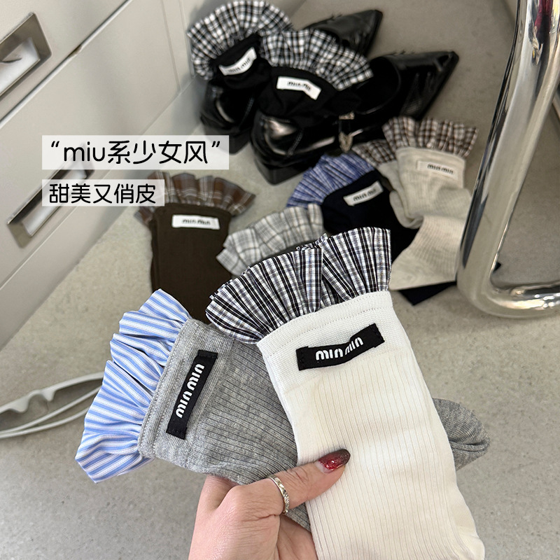 Calcetines de primavera y verano, calcetines delgadas de mujer al por mayor, etiqueta de encaje dulce, calcetines transpirables, calcetines y calcetines