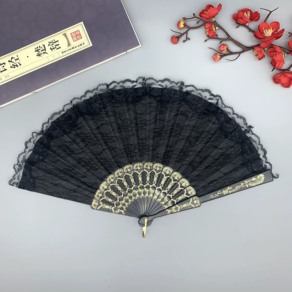 princess Loli Lace Women's Folding Summer Palace Style Dance Performance Photography Photo Props Folding Fan