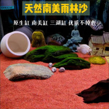 樱桃红雨林沙南美沙鱼缸底砂热带鱼三湖慈鲷七彩雷龙凤尾鱼用造景