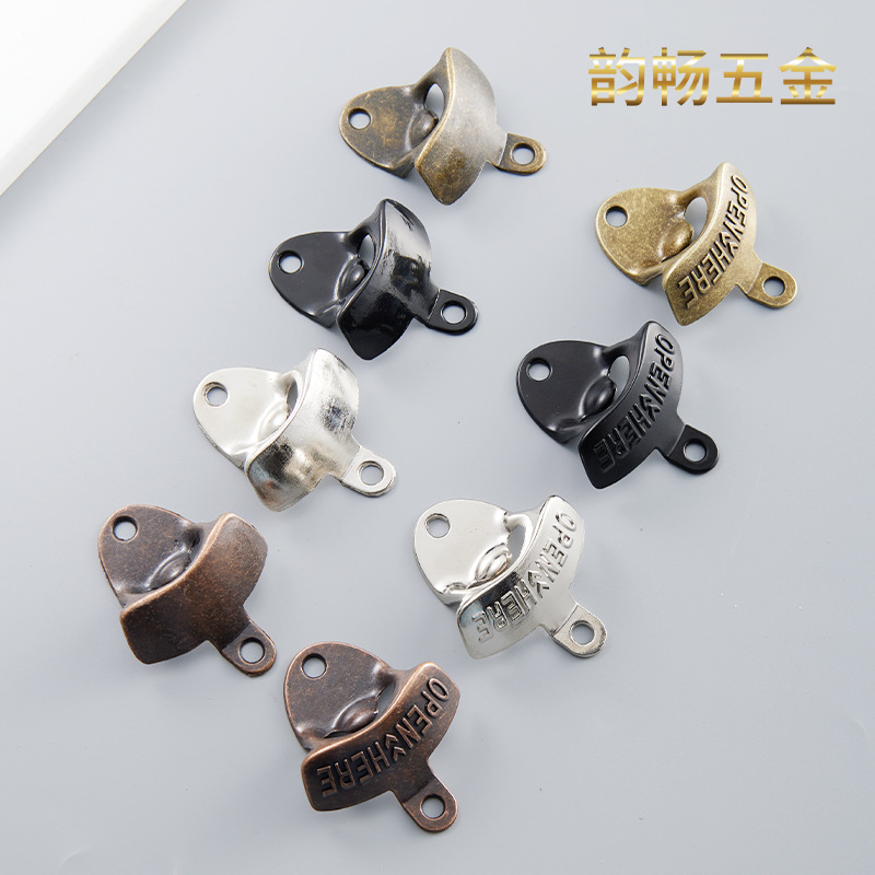 Abridor de botellas de cerveza de aleación de zinc montado en la pared abrelatas de botellas antiguas Rojas abrelatas de botella de aleación de cobre antiguo rojo grueso