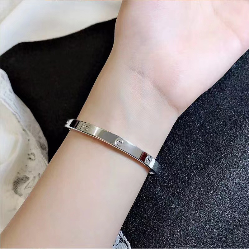 Kajia 10 Diamond Titanium Steel Bracelet Couple Baby's Breath 18K Rose Gold Titanium Steel Bracelet Jewelry Direct Sale detail image 7