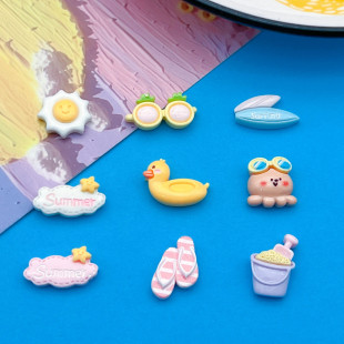 Mini Small Summer Beach Sunglasses Bear Slippers Hairpin Hair Accessories Nail Art DIY Accessories Resin Accessories