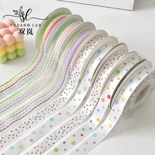 双岚 奶油彩糖·丝带甜美系手工DIY花店鲜花花束包装材料花艺资材