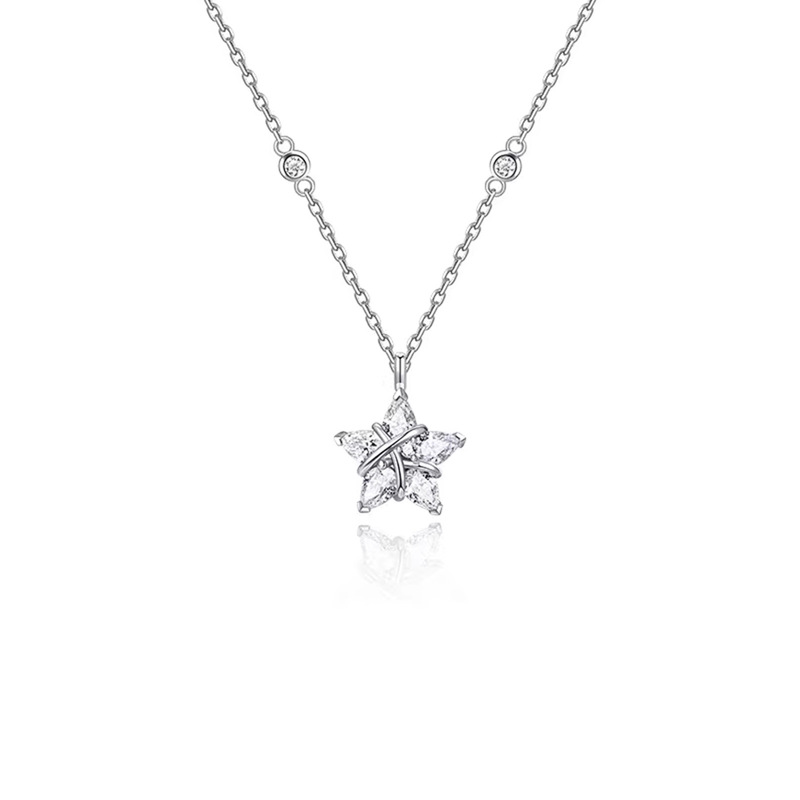 s925 スターリングシルバーのアンドロメダネックレス女性のライト高級ニッチハイエンド鎖骨チェーンバレンタインデーのギフトガールフレンドギフト|undefined