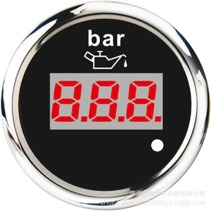 52mm Car and Boat Modification Universal Meter Cross-Border Hot-Selling Digital Display Oil Pressure Meter Oil Pressure Digital Display Meter 12V24V
