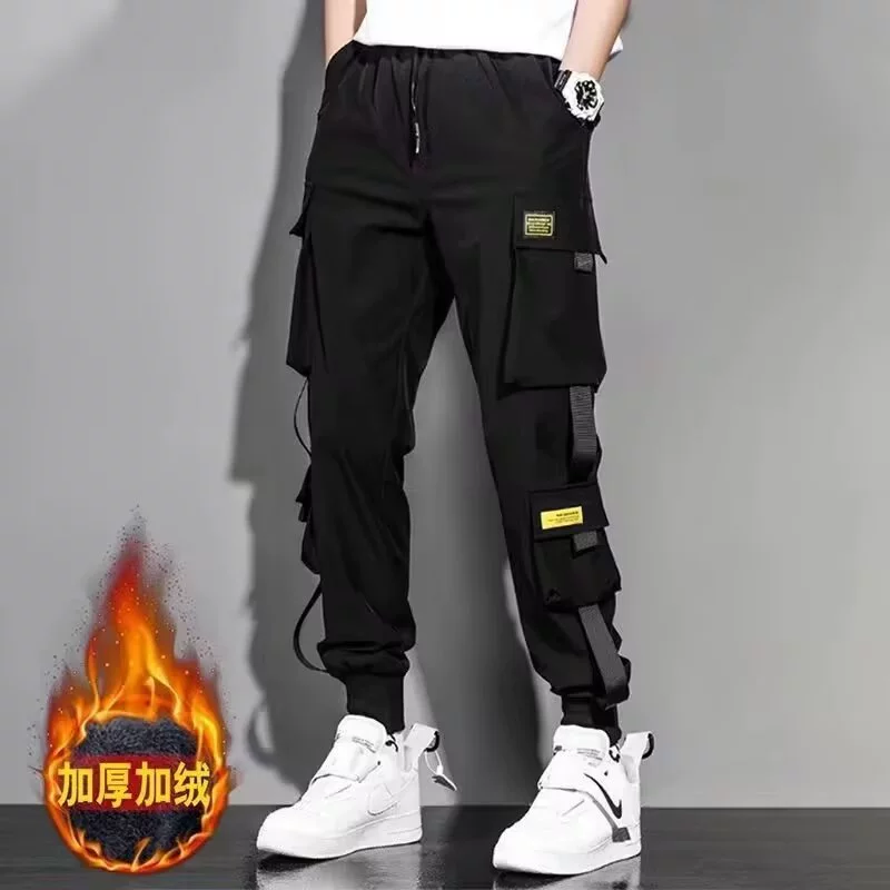 Вельшевые брюки мужские зимние приливные бренды молодежные штаны для ног носить спортивные повседневные брюки для мужчин осенью и зимой толстые