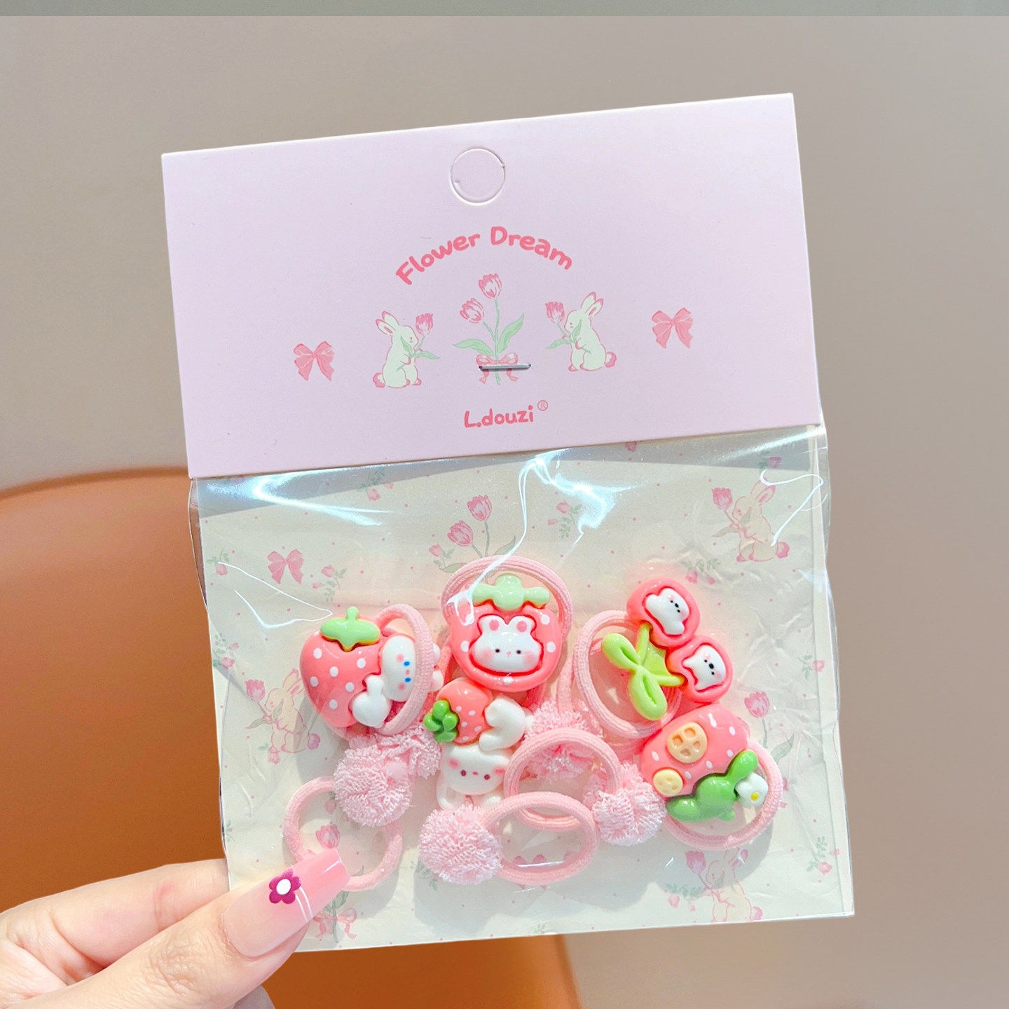 Niños coloridos lindos viento dulce dibujos animados anillo para el cabello bebé joyas para el cabello niñas de alta elasticidad no lesionar toque de cabello