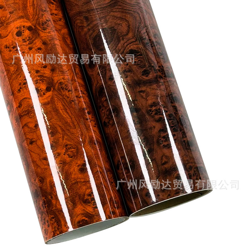 Car Interior Film Simulated Wood Grain Color Changing Film Thickeneded Glossy Bird Eye Wood Grain Central Control Film Modified Car Sticker