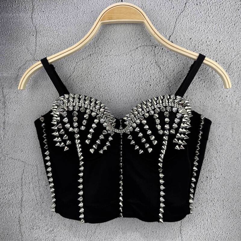 Heavy Industry Pearl Jin Zhini Handmade Performance Suit Outer Wearing Design Sense Niche Hot Girl Conical Small Vest Inner Top Heavy Industry Pearl Jin Zhini Handmade Performance Suit Outer Wearing Design Sense Niche Hot Girl Conical Small Vest Inner Top
