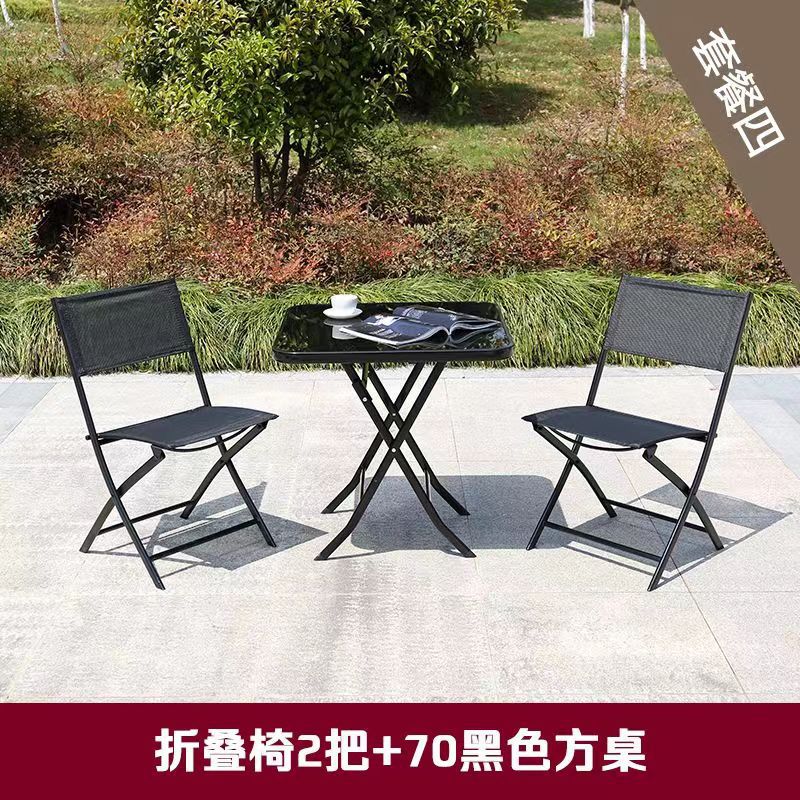 [Silla de tijera] Mesas y sillas plegables para exteriores, puestos portátiles al aire libre, mesas y sillas para el patio del hogar simples de ocio