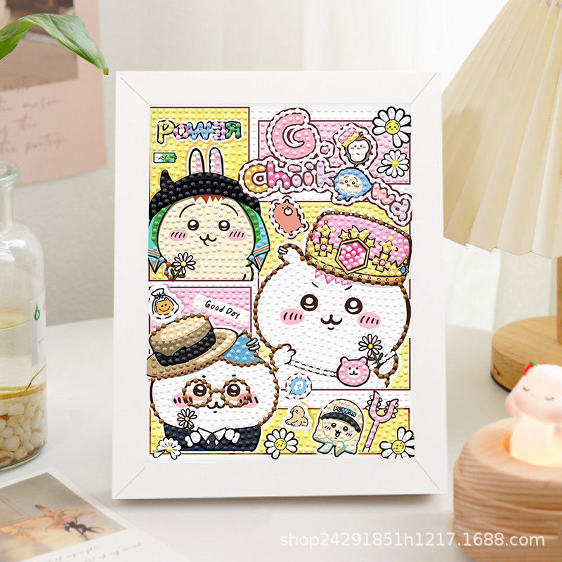 Diamante nuevo lápiz de dibujos animados pequeño nuevo pegatino diy puzzle manual regalo de cumpleaños para niños estudiantes