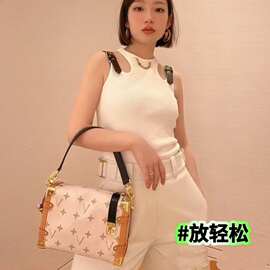 跨境包包25新款老花软盒子side trunk单肩手提女包同款代发M46907