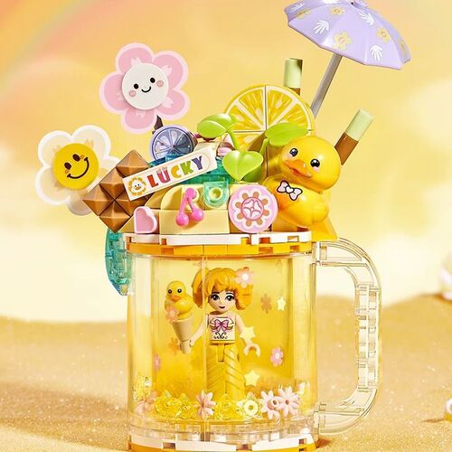LOZ Smart Micro Particle Building Blocks Summer Ice Cream Flowing Sand Cup Series DIY Assembly Cute Educational Model for Girls