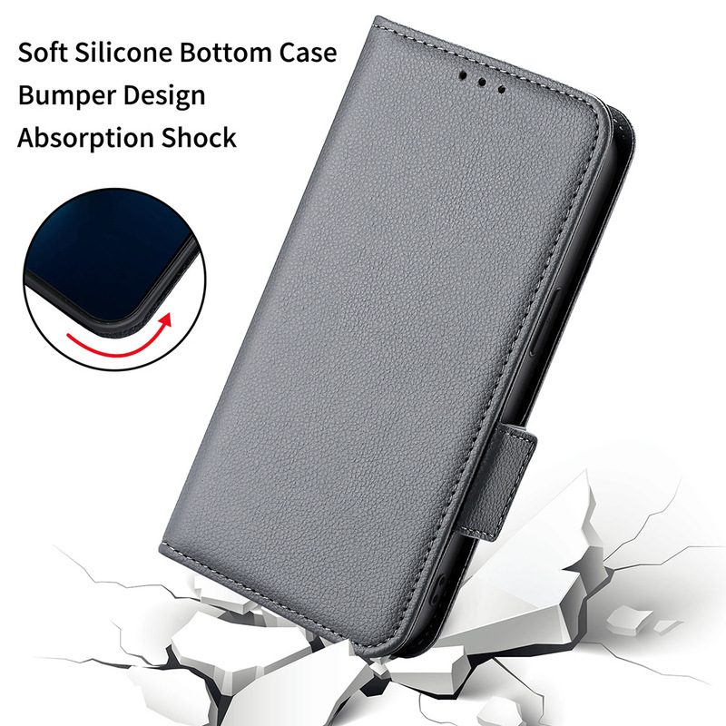 Suitable for TCL 20 Pro 5G Business Litchi Pattern Leather Case A3 Side Buckle Mobile Phone Protective Cover Card 20se10P