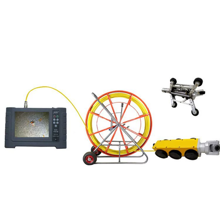 Робот-инспектор канализационных труб с высококачественной камерой для обнаружения дефектов и дефектов в системе дренажа