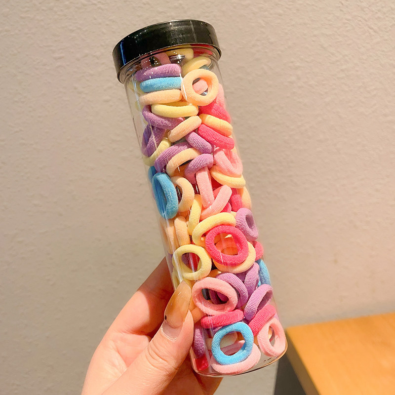 Niños no lesionan anillo de toalla de cabello niña pulgar banda de goma anillo de cabello de mujer de alta elasticidad cuerdas de cabello de bebé adornamiento para el cabello