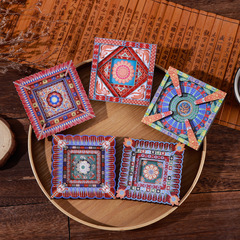 古代十大藻井系列五層木質旅遊磁吸冰箱貼紀念品敦煌文創冰箱貼