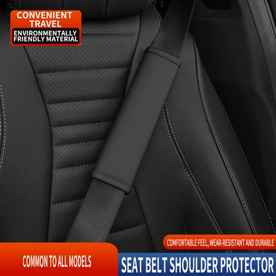 soft solid color leather protective | Seat belt shoulder pad