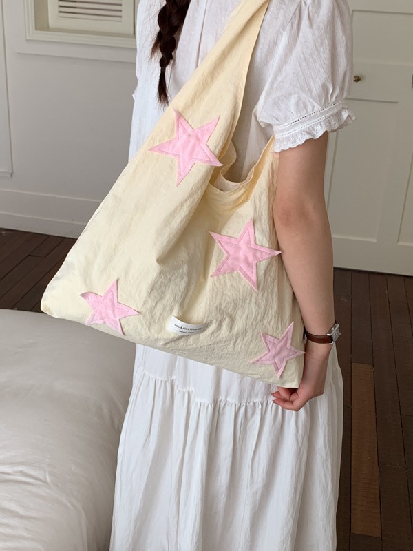 Bolsas coreanas de nicho nuevo chaleco de estrellas de nylon simple bolsas de compras bolsas de gran capacidad bolsas portátiles de mujer