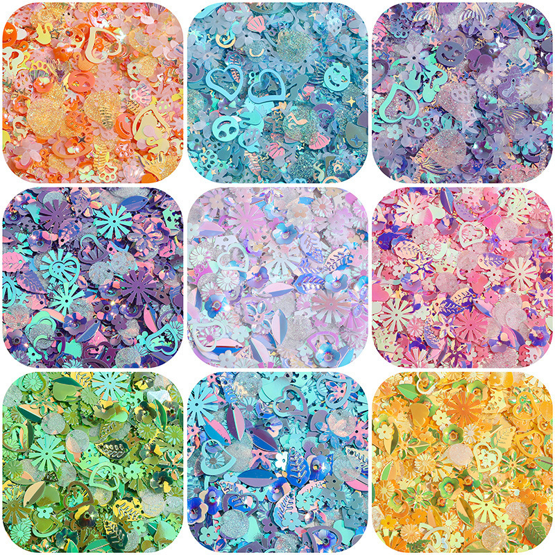 10g Colorfulful Special-Shaped Mixed Sequins, Sequins, Nest Pieces, Handmade DIY Clothing Accessories, Material Bags, Jewelry Accessories 10g Colorfulful Special-Shaped Mixed Sequins, Sequins, Nest Pieces, Handmade DIY Clothing Accessories, Material Bags, Jewelry Accessories