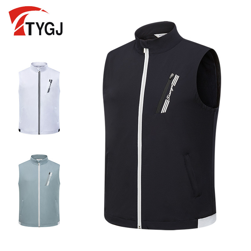 TTYGJ Golf Sport Vest Sleeveless Vest Vest Men's Autumn Casual Jacket