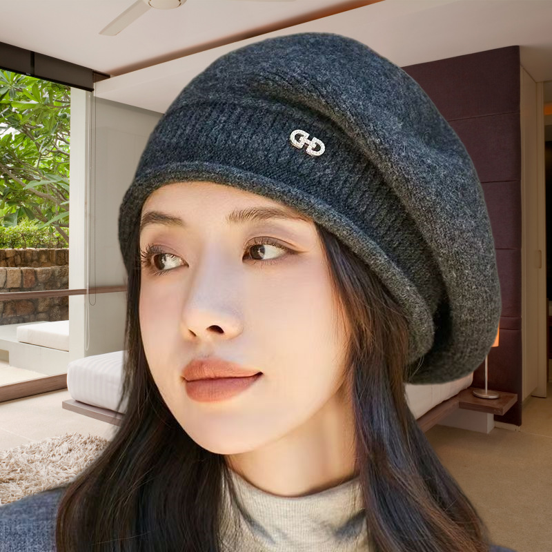 Damen Strickbaskenmütze Für Den Winter Warm Und Modisch_voghion.com