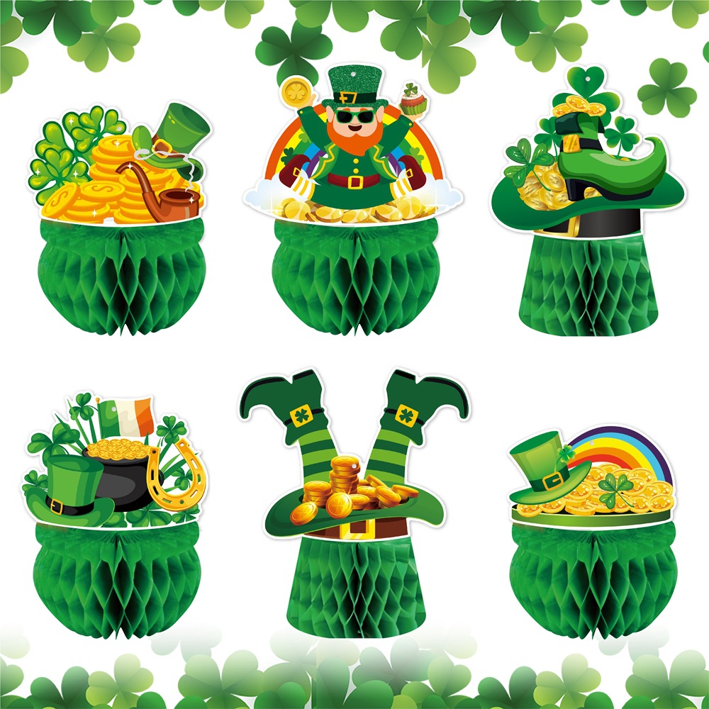 Transfronterizo nuevo día de San Patricio decoración colgante colgante colgante estereoscópico colgante decoración de fiesta del día de Irlanda