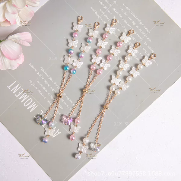 New Butterfly Beaded Mask Chain, Fashionable and Convenient, Adjustable Mask Chain, Hot-Selling Mask Lanyard Chain