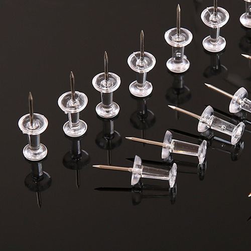 Transparent flathead tack soft cork tack teaching material tack office document tack painting tack wholesale rose gold tack