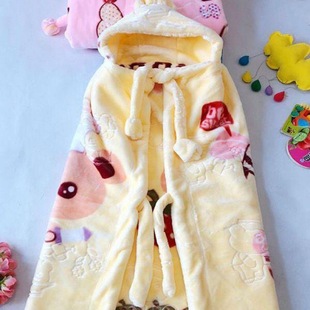Thickened Double-Layer Baby Blanket, Baby Cloak, Cloak Blanket, Outdoor Warm Quilt, Outwear, Sleeping Bag, Hot