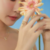 One size brand ring, accessory, Chinese style, simple and elegant design, on index finger