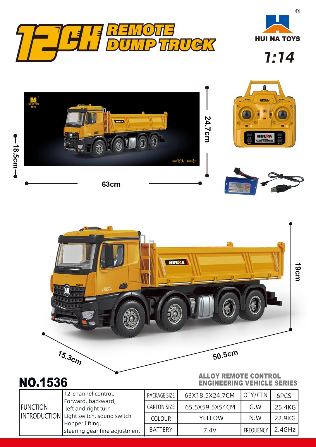 Suministro 1: 14 modelo de vehículo de ingeniería de aleación de control remoto simulación de excavadora camión de descarga mezclador juguetes para niños